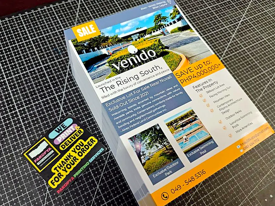 Bulk promotional flyers printed by Pakopya